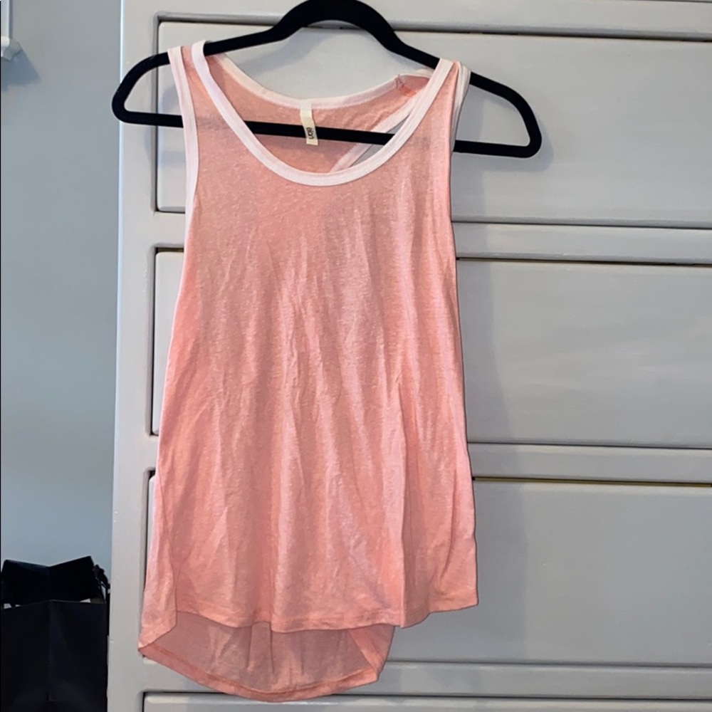 Pink and white tank